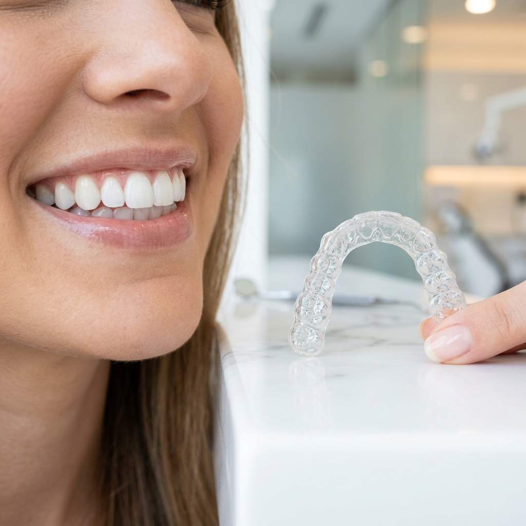 Clear aligner and beautiful smile